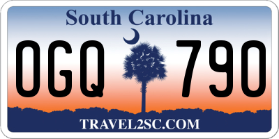 SC license plate OGQ790
