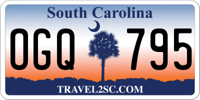 SC license plate OGQ795