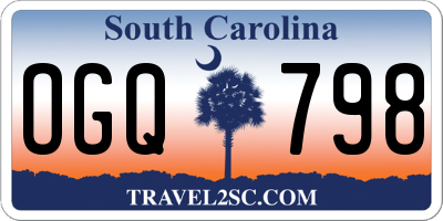 SC license plate OGQ798