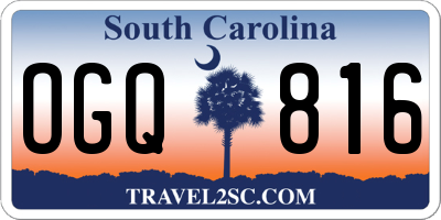 SC license plate OGQ816
