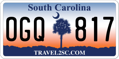SC license plate OGQ817