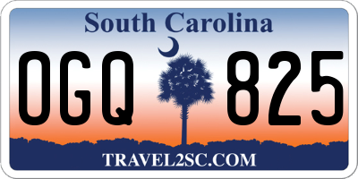 SC license plate OGQ825