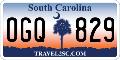 SC license plate OGQ829