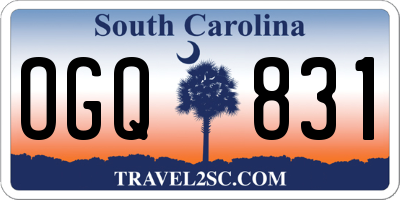 SC license plate OGQ831