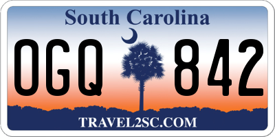 SC license plate OGQ842