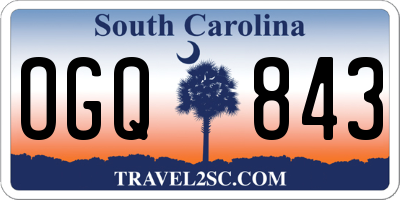 SC license plate OGQ843