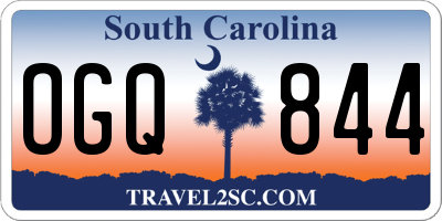 SC license plate OGQ844