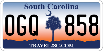 SC license plate OGQ858