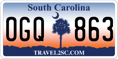 SC license plate OGQ863