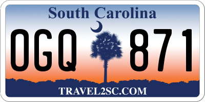 SC license plate OGQ871