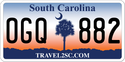 SC license plate OGQ882