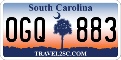 SC license plate OGQ883