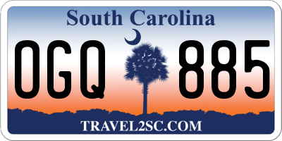SC license plate OGQ885