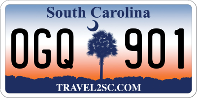 SC license plate OGQ901