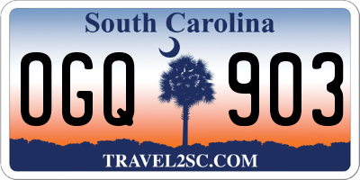 SC license plate OGQ903