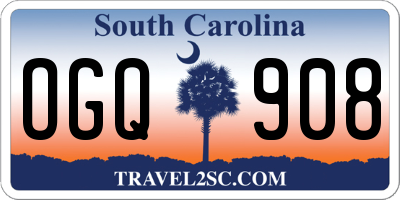 SC license plate OGQ908