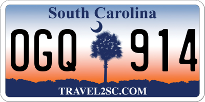 SC license plate OGQ914
