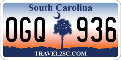 SC license plate OGQ936