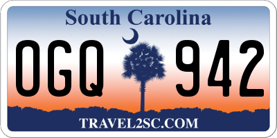 SC license plate OGQ942