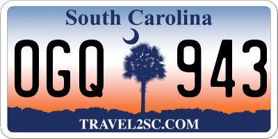 SC license plate OGQ943
