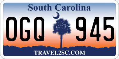 SC license plate OGQ945
