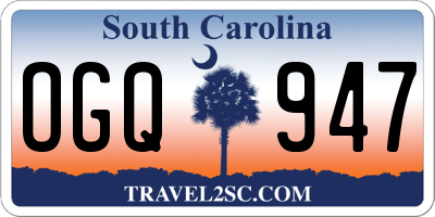 SC license plate OGQ947