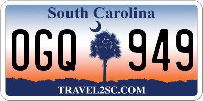 SC license plate OGQ949