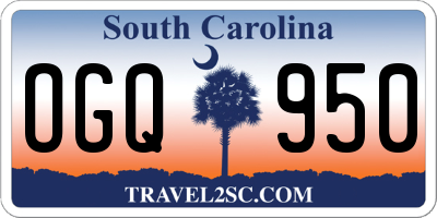 SC license plate OGQ950