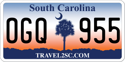 SC license plate OGQ955