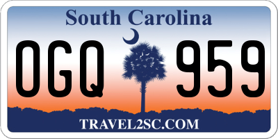 SC license plate OGQ959