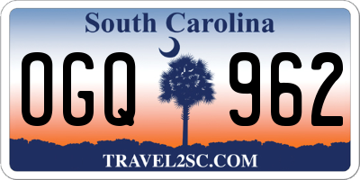 SC license plate OGQ962
