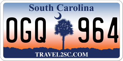 SC license plate OGQ964