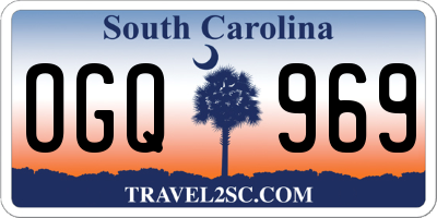 SC license plate OGQ969