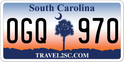 SC license plate OGQ970