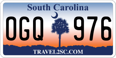 SC license plate OGQ976