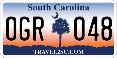 SC license plate OGR048