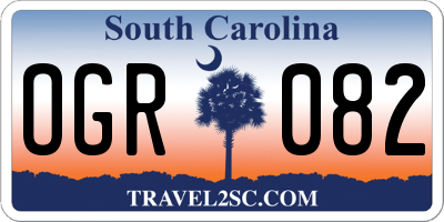 SC license plate OGR082