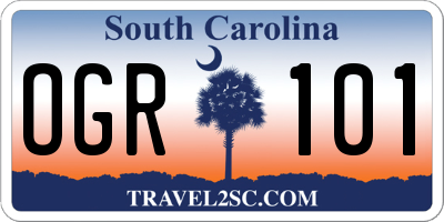 SC license plate OGR101