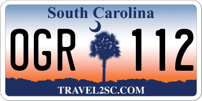 SC license plate OGR112