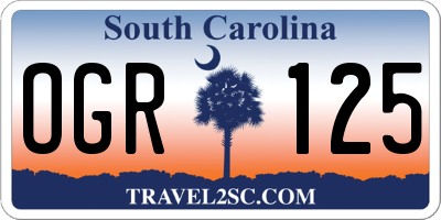 SC license plate OGR125