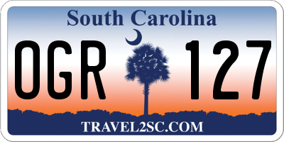 SC license plate OGR127
