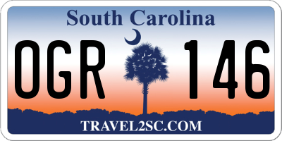 SC license plate OGR146