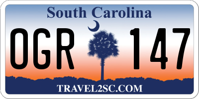 SC license plate OGR147