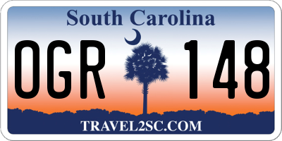 SC license plate OGR148