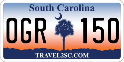 SC license plate OGR150