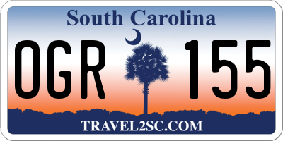 SC license plate OGR155