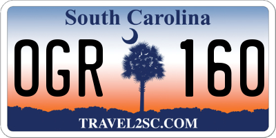 SC license plate OGR160