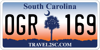 SC license plate OGR169