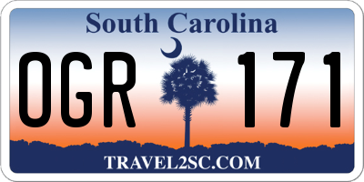 SC license plate OGR171
