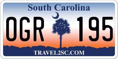 SC license plate OGR195